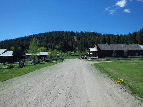 GDMBR: Main Street and old Mercantile now an Inn and Restaurant.